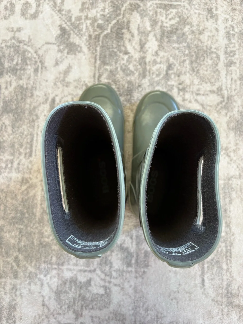 Kids' Bogs Green Rain Boots Size YS Youth 4 (EU 37)